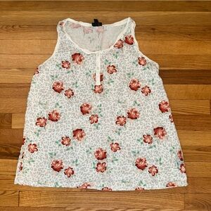 Torrid White Floral Tank Top
